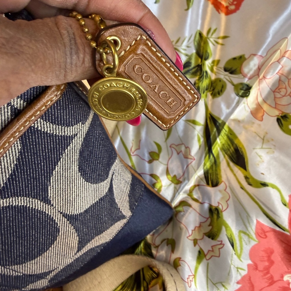 Coach Signature Denim Crossbody Bag - Picture 5 of 16